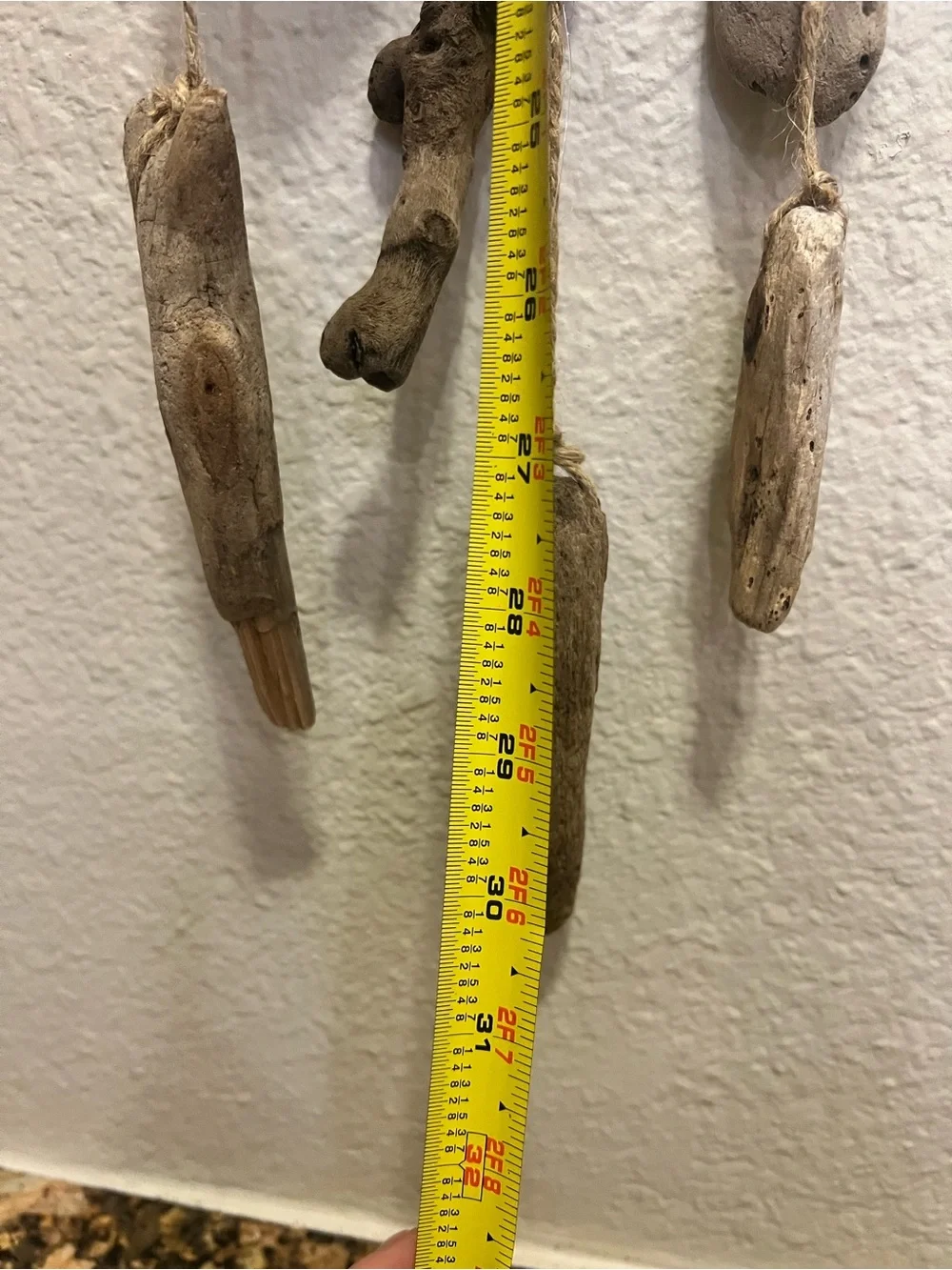 Handmade Driftwood Seaglass Starfish Hanging Wall Decor - Coastal Beach Decor